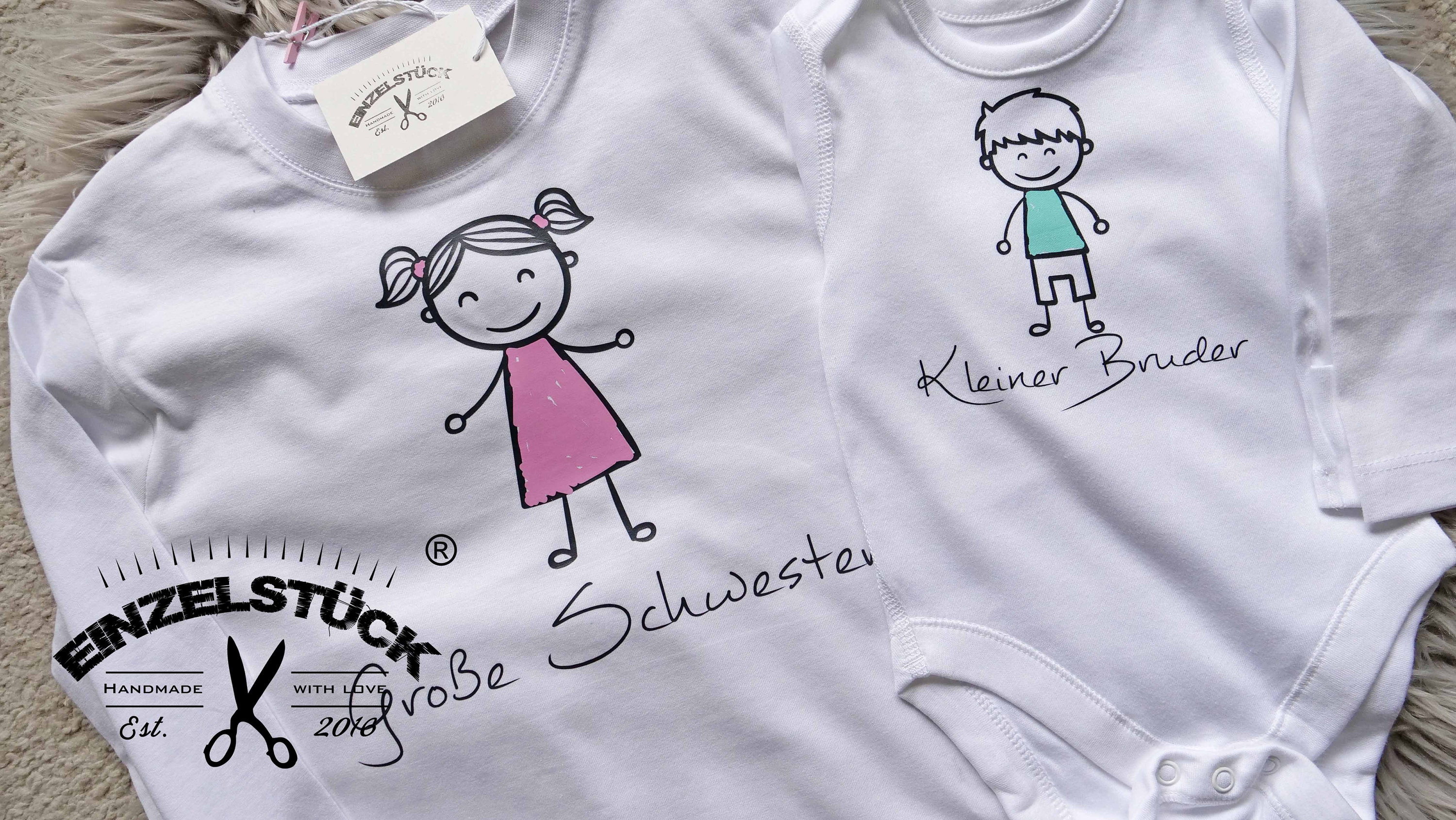 Bodyand T-shirt for siblings. Short or long sleeve. All combinations …