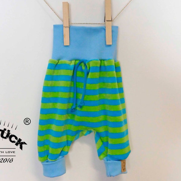 Cute colorful baby Pumphose (wax trousers). A unique gift for birth