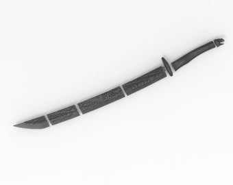 Split Soul Katana verwunschene Waffe JJK Prop 3D File