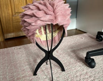 Peluca Akaza con línea de cabello pegada, LISTA PARA ENVIAR