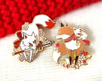 Fox / Kitsune hard enamel pin