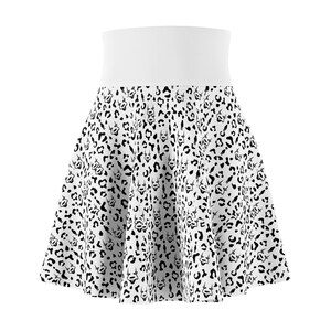 Horror Themen Chic Leopard Print Damen Skater Rock, Lässiger Rock, Mode Rock, Sommer Kleidung, Festival Outfit, Animal Print Rock