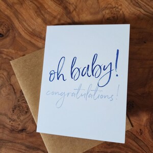 baybeelove card: oh baby! congratulations! blue!