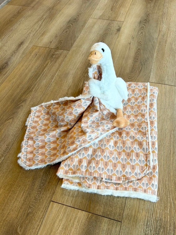 Goose / Swan Baby Lovey with matching Goose / Swan blanket / security blanket / stuffed toy