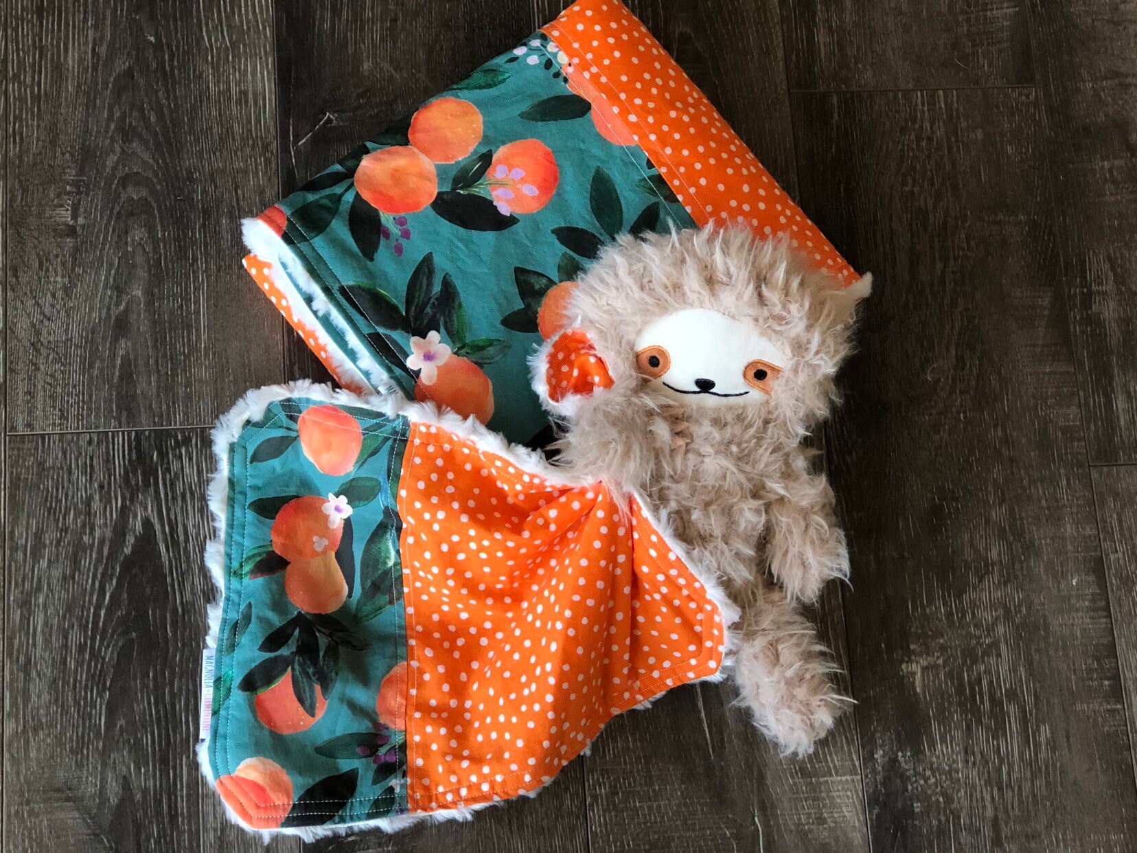 Faux Fur Minky Clementine Baby Blanket and Sloth Lovey Etsy