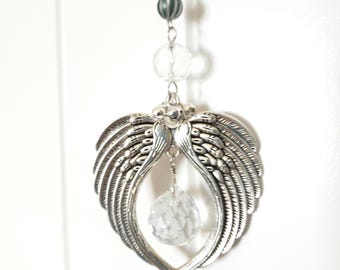 Angel Wings Sun Catcher, Memorial Sympathy Gift, Loss Loving Memory Bereavement Housewarming Glass Crystal Prism Rainbow Maker Window Decor