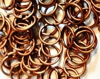 250pcs of antiqued copper, jumpring 6mm round 19 gauge