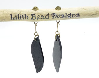 Black Sugar Skull Earrings | Acrylic Jewelry Modern | Black Skull Clear Acrylic Earrings | Dia del los Muertos | Goth Gift | Gifts for Women