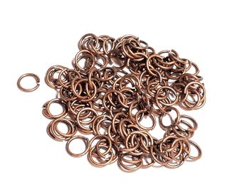 Antiqued Copper 6mm Round Jumpring Connector Jewelry Components 19 gauge