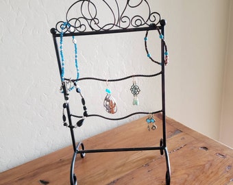 Jewelry Storage, Vintage Jewelry stand, storage for Jewelry, jewelry display,  storage,  organizing, Jewelry Holder, metal spiral accent