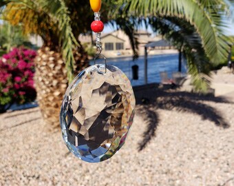 Sun Catcher, Memorial Sympathy Gift, Loss Loving Memory Bereavement Housewarming Glass Crystal Prism Rainbow Maker Window Decor