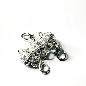 Magnetic Closures, fancy rhinestone connector, convert bracelets and necklaces, easy jewelry closures