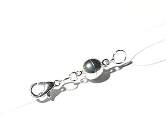 Magnetic Lobster Clasp Converter, Necklace or Bracelet Closure, Silver, 8mm, heavy-duty