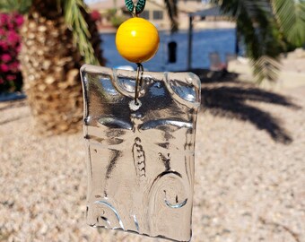 Dragonfly Suncatcher with Yellow Bead, Fav Gardeners gift