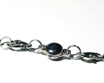 Rhodium Magnetic Clasp: Flat Jewelry Closure with Lobster Clasp