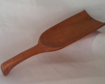 Hand Carved Wooden Grain Scoop Primitive Folk Art Decorative Very Old Wood Feed Scoop Country Farmhouse General Store Antique Tool