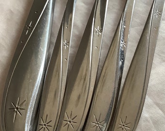 MCM TWIN STAR Oneida Community Stainless Flatware Atomic MCM TWIN STAR Oneida Community Stainless Flatware Atomic
