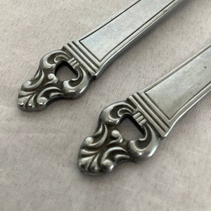 Imperial Silver Co. Pierced Scroll Handle Fork  IIC Stainless Satin Finish Dinner Forks