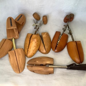 Selection Of Vintage Wood And Metal Shoe Trees Florsheim Rochester Shoe Tree Co. Adjustable Widths Chose From Different Styles image 1