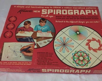 1967 Kenner's 401 New Spirograph For All Ages; A Simple Fascinating Way To Draw A Million Marvelous Patterns