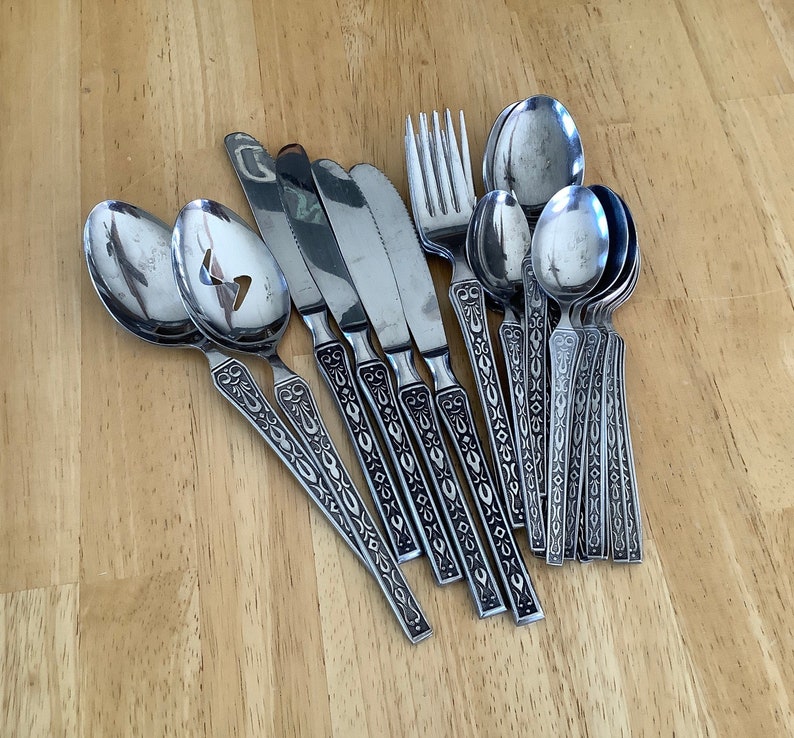 Vintage SUPREME Cutlery by TOWLE Silver~ Mid-century Stainless Flatware ...