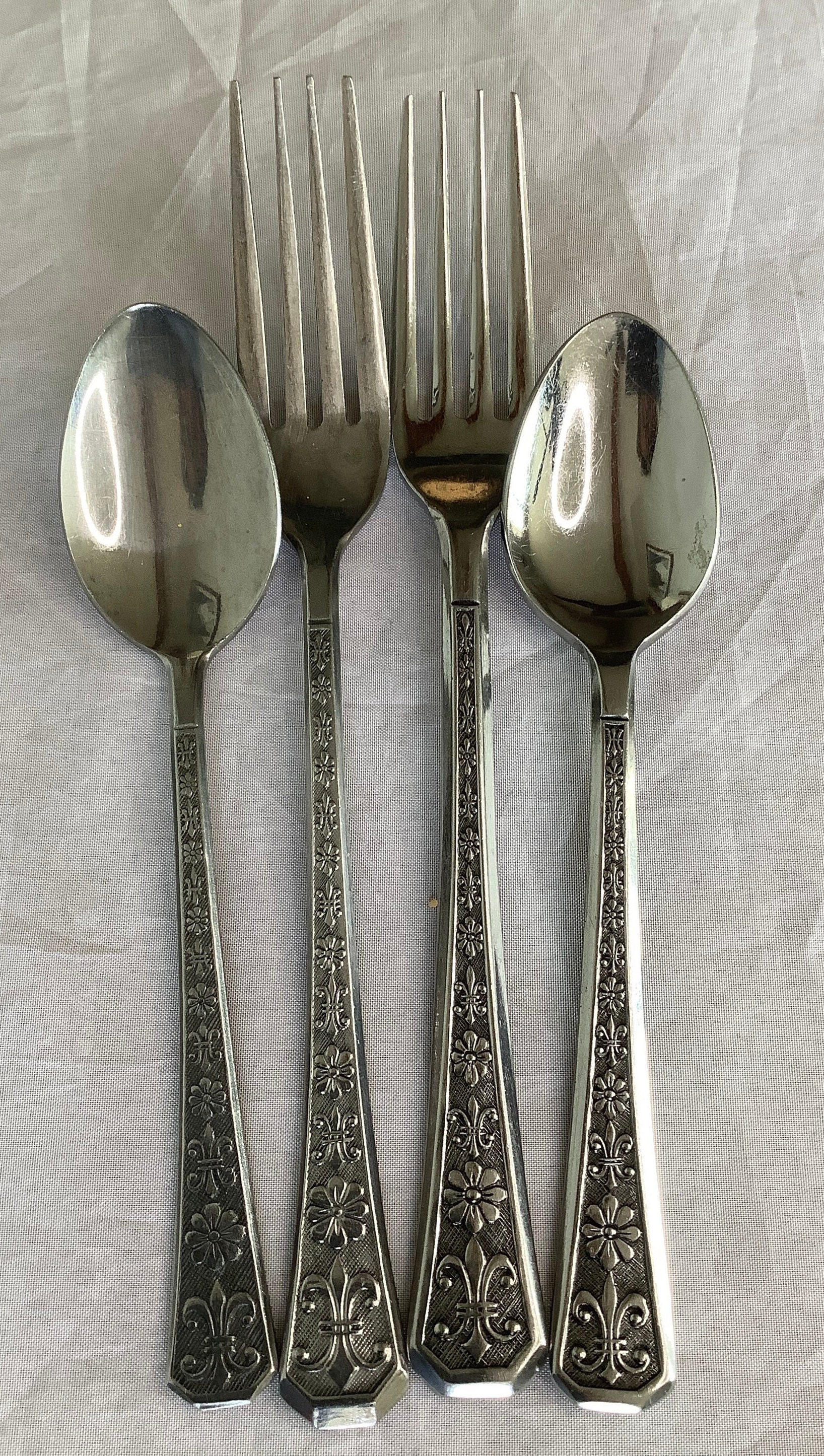 Interpur FLORENZ Flatware Pieces Vintage Pedal Flower and Interpur FLORENZ Flatware Pieces Vintage Pedal Flower and