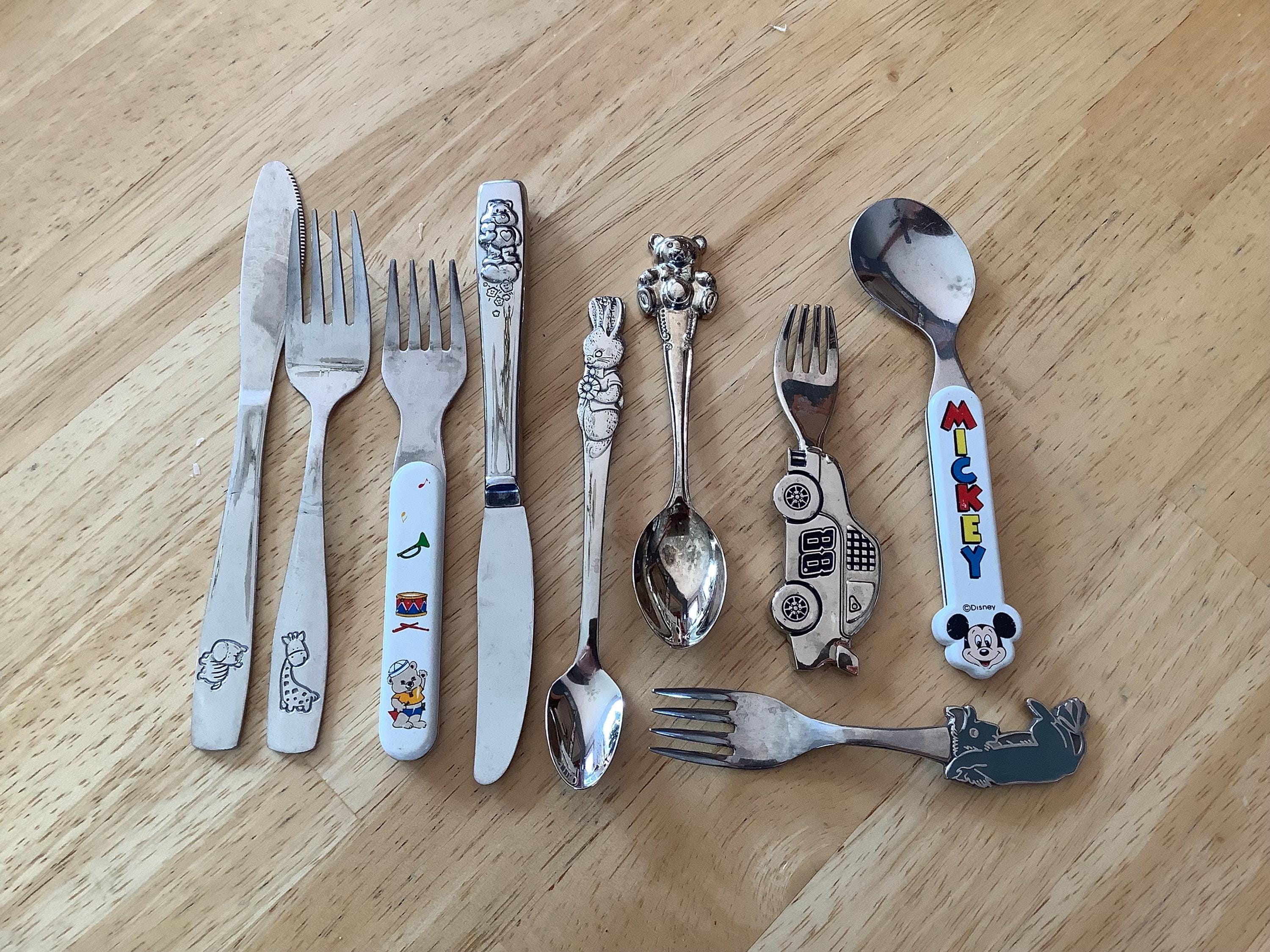 絵画　ミッキー＋ミニー 恋人達の銀食器 / Lover's silverware Vintage Mickey Mouse Disney Kids Children's Silverware