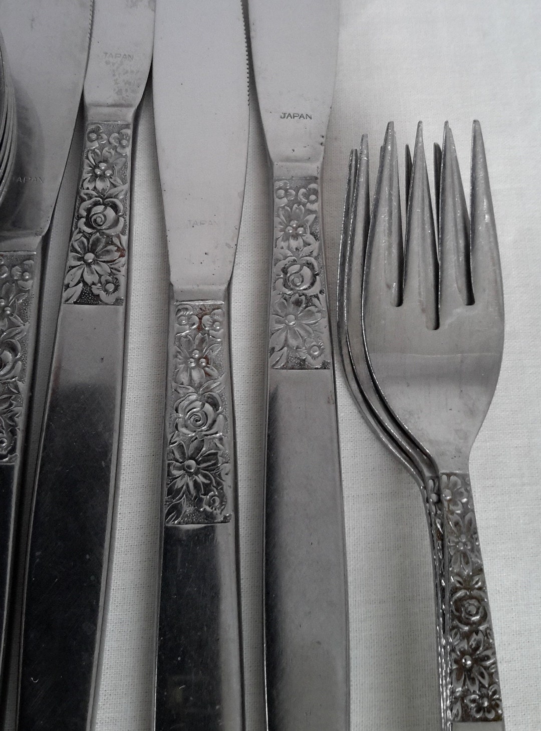 Vintage FLORENTINE FLORAL IIC Stainless Steel Flatware Imperial ...