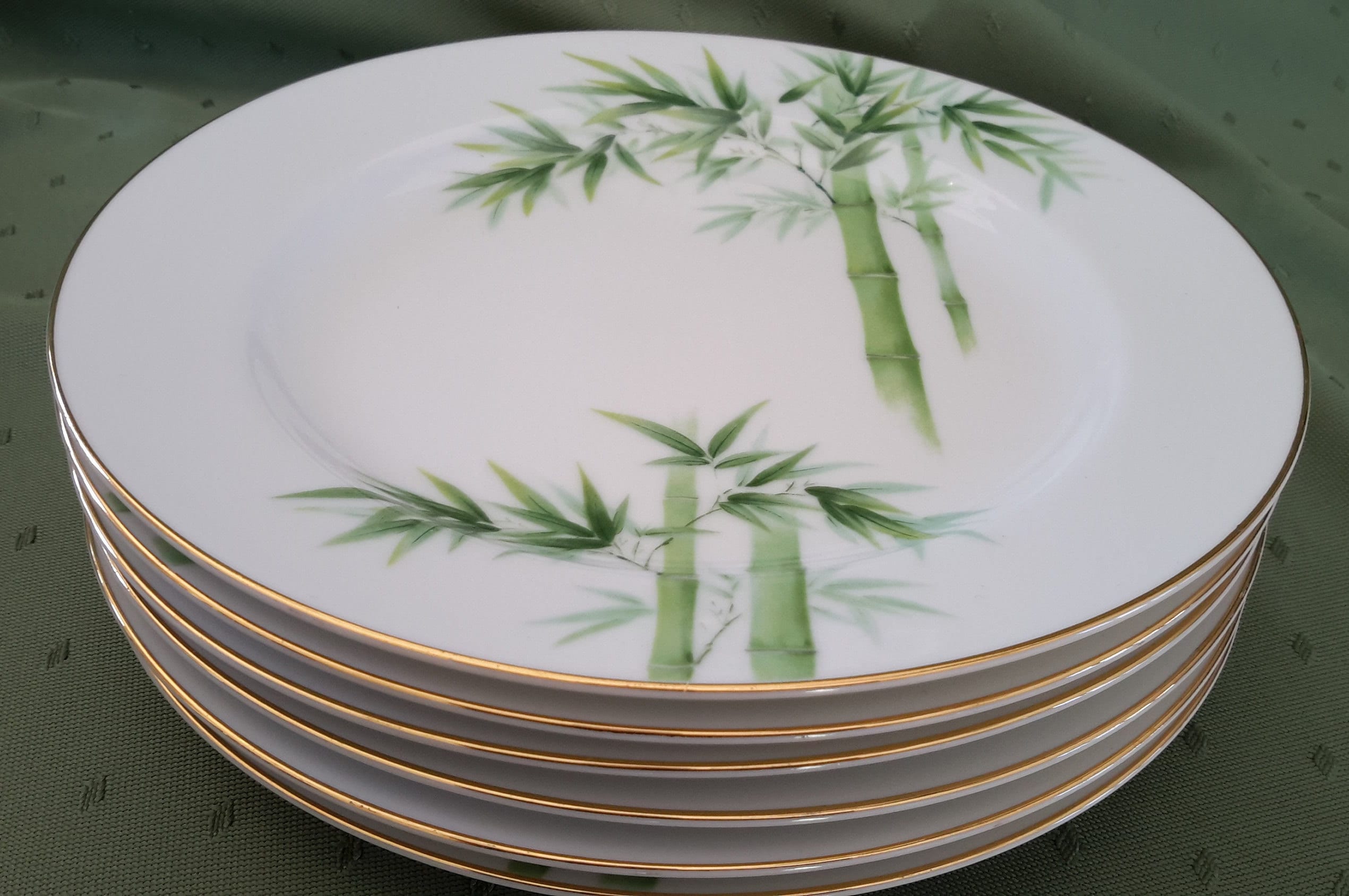 Noritake GREEN BAMBOO #1538G (1947-49) Tea Service * Luncheon