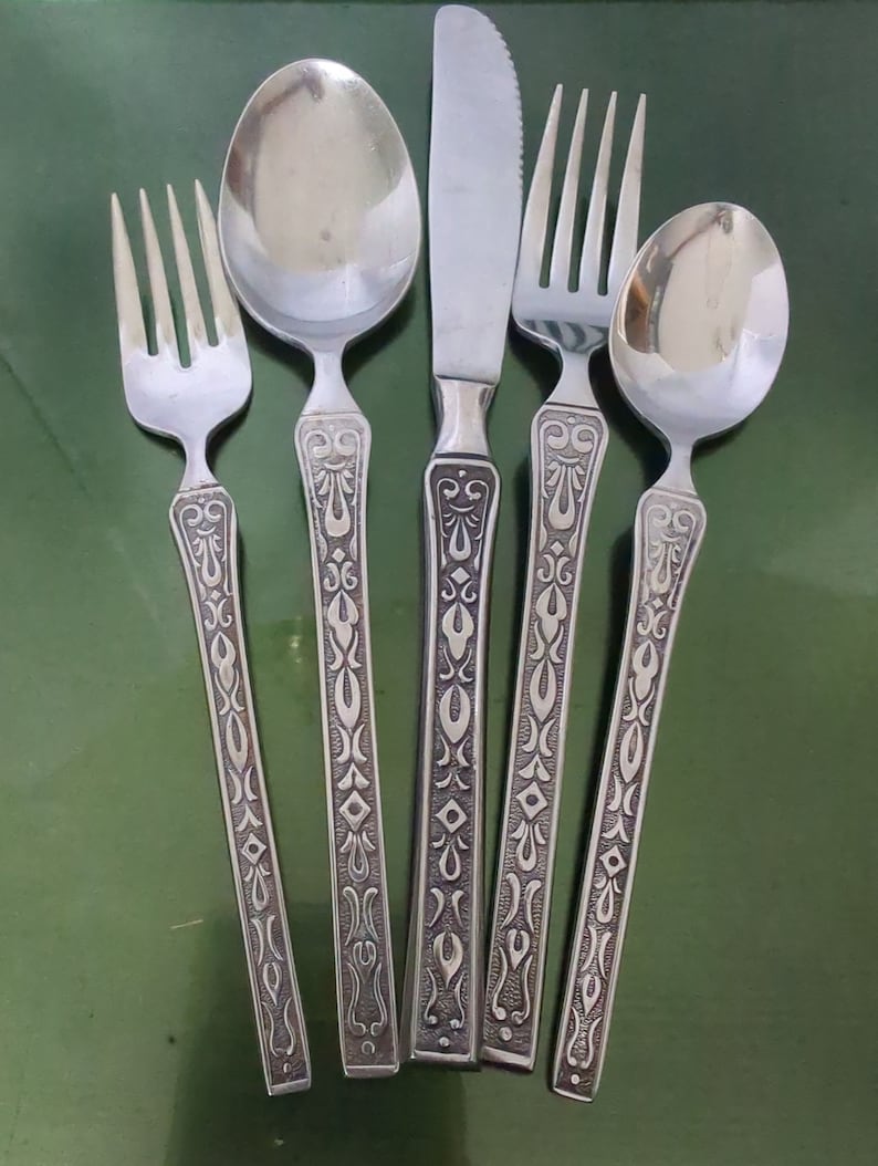 Vintage SUPREME Cutlery by TOWLE Silver~ Mid-century Stainless Flatware ...