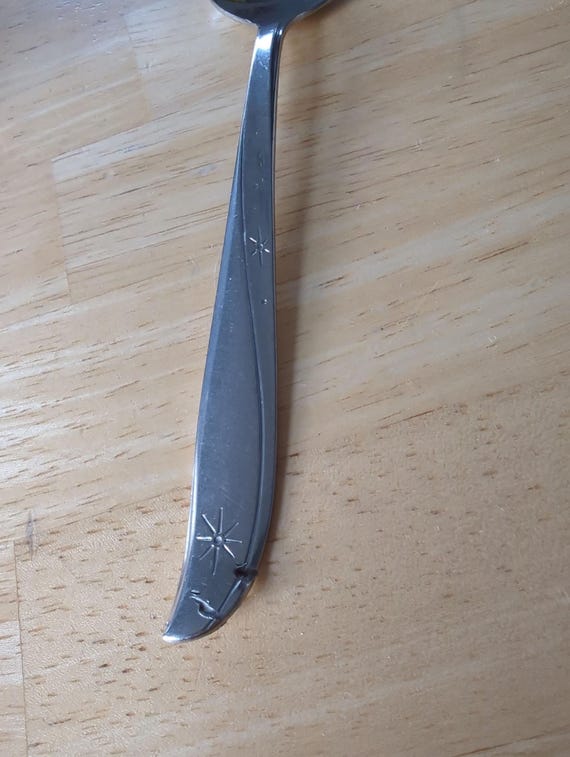 MCM TWIN STAR Oneida Community Stainless Flatware Atomic Starburst
