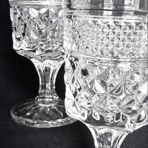 Vintage Wexford Stemmed Cut Crystal Style Glasses A Stunning Pair For Replacement Or Addition To Classic Anchor Hocking Goblet Glassware Set