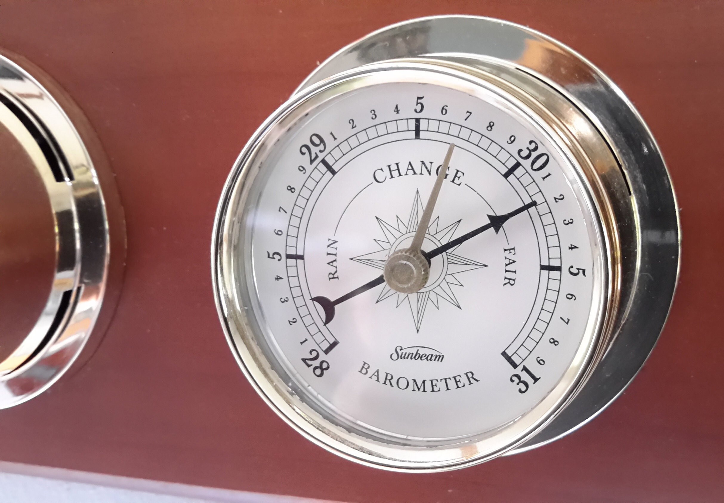 Vintage Sunbeam Weather Station Clipper Ships Near Light House Etsy