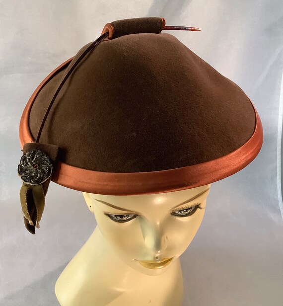 RONNEL Women Cilindro Beige with Brown Band Hat main image 0