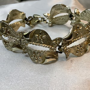 Unique Vintage STAR Brand Bracelet Brushed Base Metal Costume Jewelry