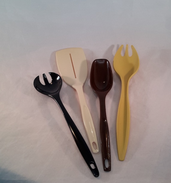 Assorted Vintage Nylon Cooking Utensils Tupperware & Foley Kitchen Tools  Gadgets Flipper Spoons Salad/ Pasta Sporks Plastic Turners Scoops 