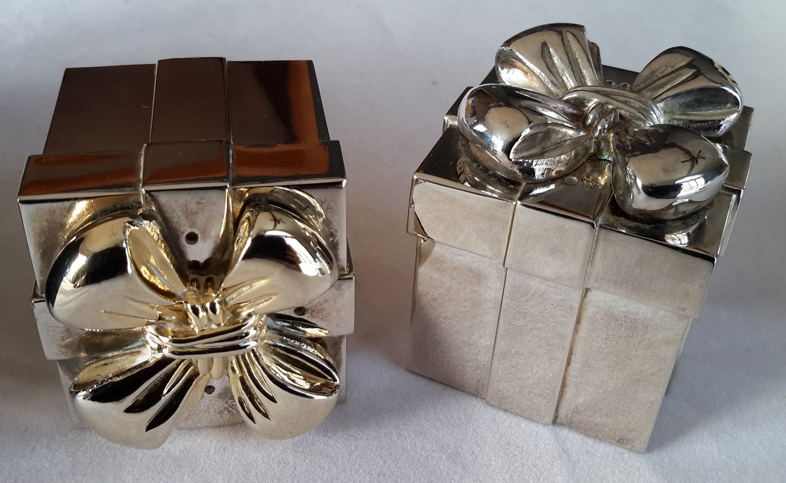 Neiman Marcus Silver and Gold Plated Salt and Pepper Shakers - Etsy UK