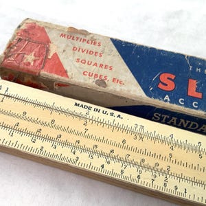 Vintage Slide Rule ~ Lawrence Engineering Service ~ Standard A B C D, C1 & K Scales