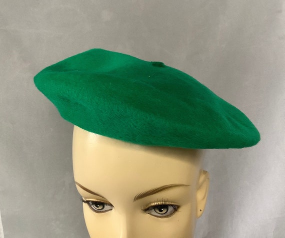Green Beret Deluxe 100% Wool Imported Vintage Hea… - image 1