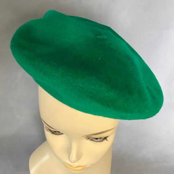 Green Beret Deluxe 100% Wool Imported Vintage Hea… - image 2