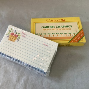 HUIDIGE Receptkaartpakketten ~ Tuinafbeeldingen Assortimentsdoos OF Cello Verpakte Appelmand Lege Keuken Koken Helper Indexkaarten ~ Ongebruikt