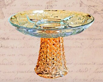 Vintage Glass Bird Feeder Raised Butterfly Feeder Hummingbird Piedistallo Bee Puddler Bird Seed Feeder Divided Bowls Glass Garden Ornament