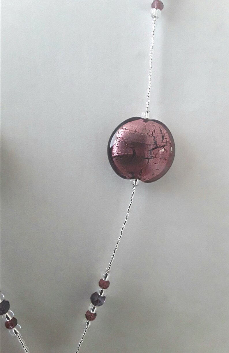 Beaded Necklace Venetian lampwork beads Murano Glass Necklace Handmade jewerly