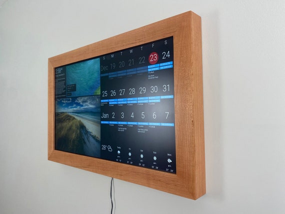 27 Smart Display Digital Wall Calendar Solid Cherry - Etsy