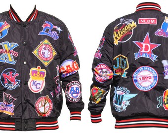 negro league baseball leather jacket