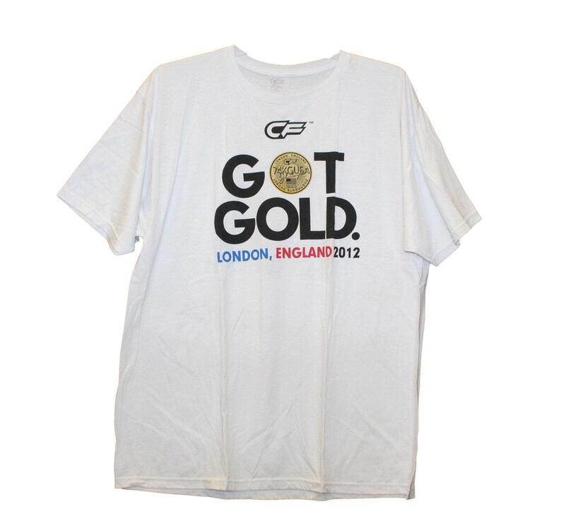 Got Gold England Screenprinted White Shirt Cage Fighter