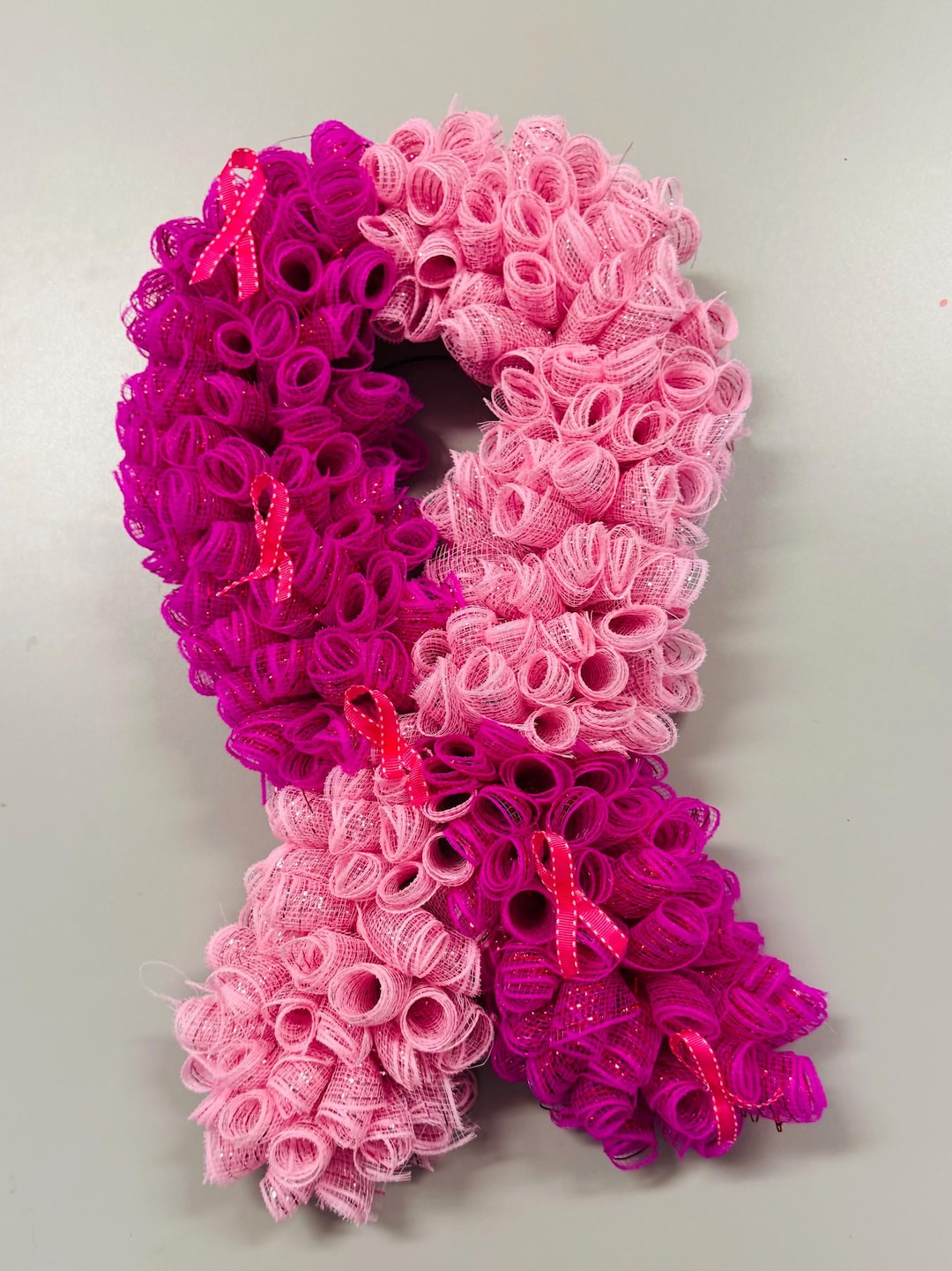Cancer Awareness Ribbon Wreath. - Etsy