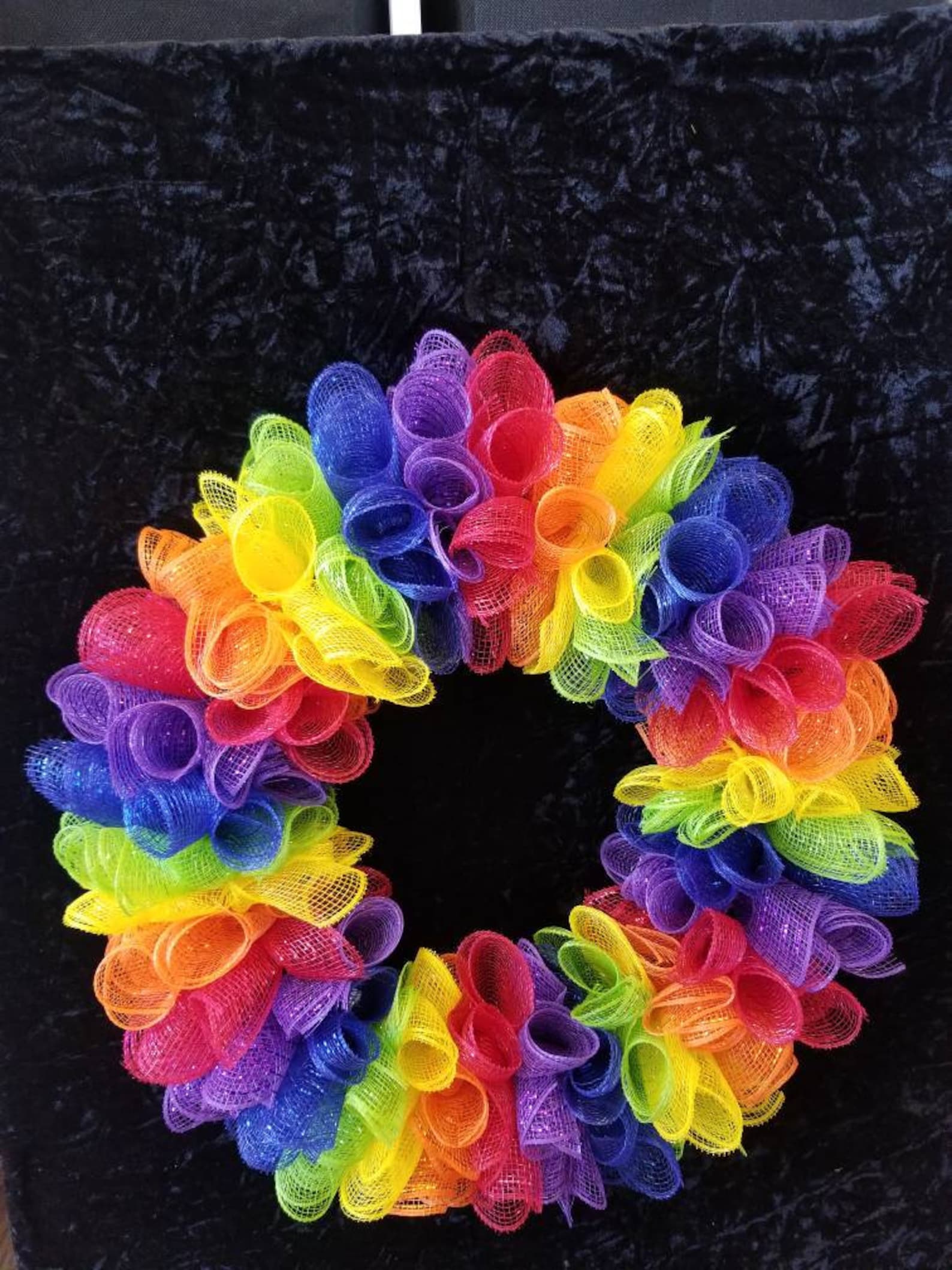Rainbow Wreath Etsy