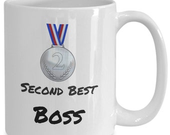 Second best boss joke mug