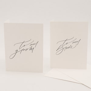 Cartes de vœux de mariage, À ma carte de marié, À ma carte de mariée, Carte de mariage minimale, Cadeau pour le couple, Cadeau de fiançailles, Souvenir de vœux de mariage image 3